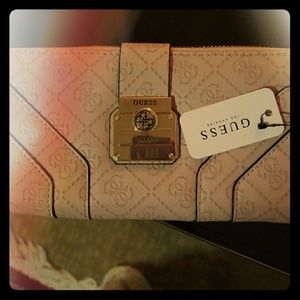 Guess nude pink leather wallet